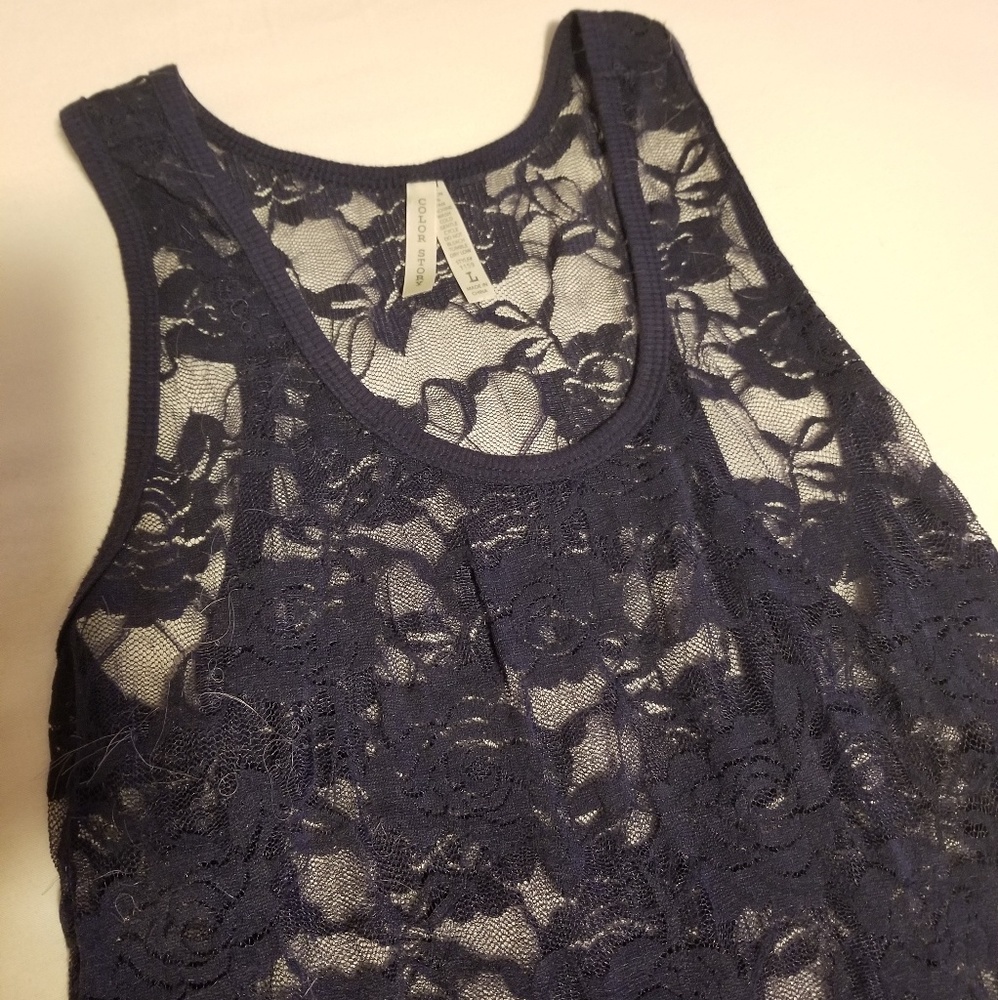 floral lace tank top